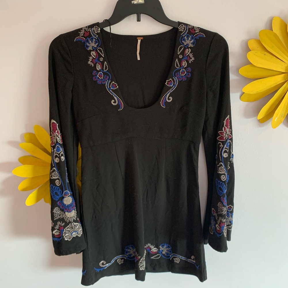FREE PEOPLE EMBROIDERED DRESS